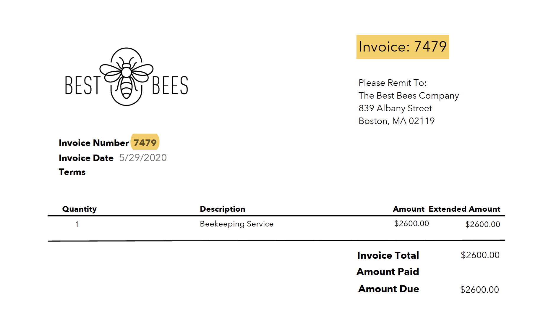 invoice bee