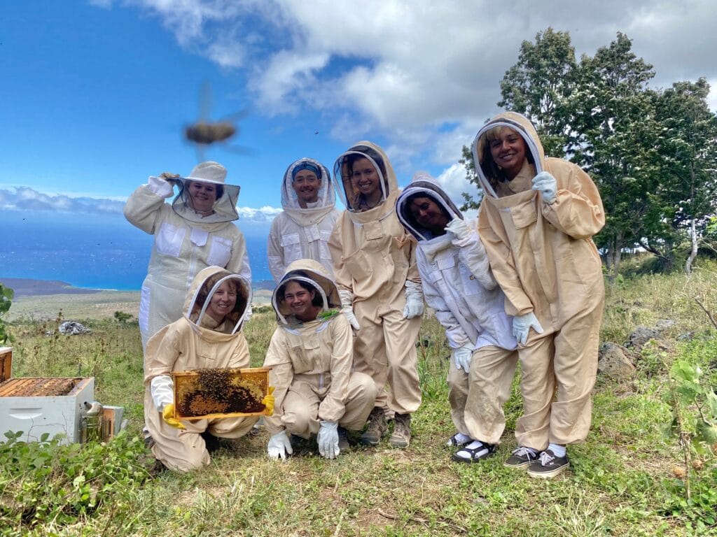 Folks on a Maui Honeybee Adventure tour