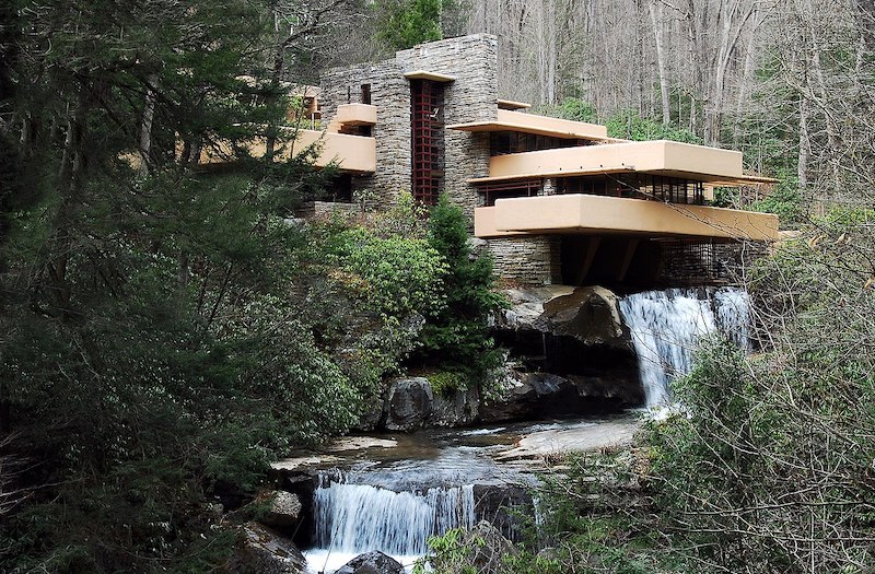 Falling Water is an iconic example of biophilic design