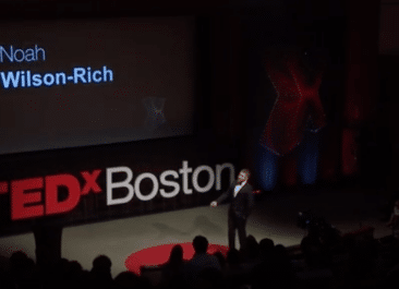 noah on stage at TEDxBoston in 2012