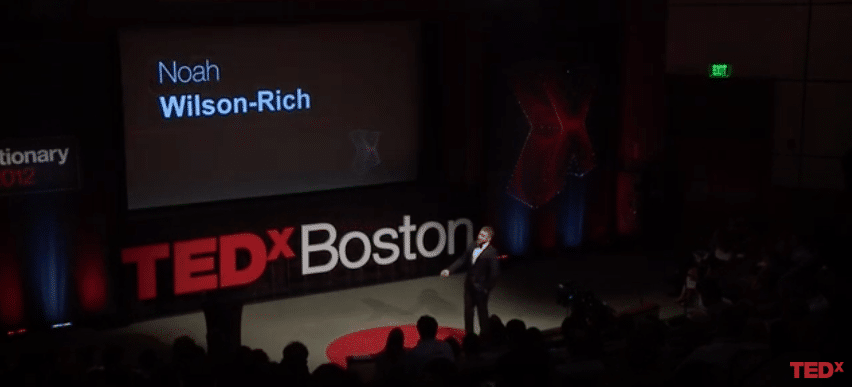 noah on stage at TEDxBoston in 2012